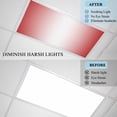 thumbnail image 4 of Red Ombre Fluorescent Light Covers, Red White Gradient Modern Abstract Art Magnetic Light Covers for Ceiling Lights, Fluorescent Ceiling Shade Filters for Classroom Bedroom Office 4x2Ft x 3PCS, 4 of 8