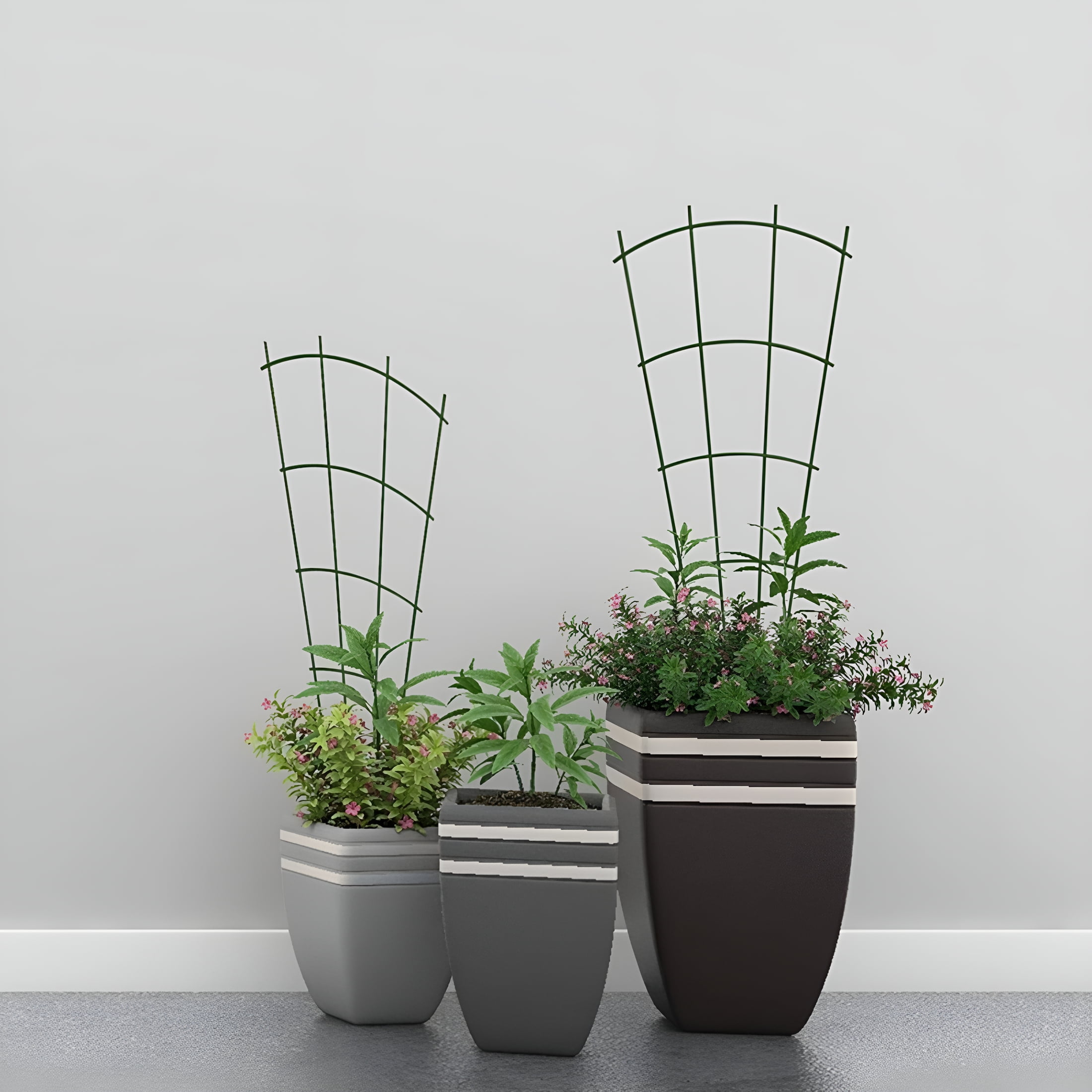 XIBUFE 2026 New Plant Supports for Garden 40Cm,Tomato Cage Tall Plant Support for Potted Plants Climbing Vine Rose Clematis Vegetable Cucumber,Garden Obelisk Trellis Garden Decor 3 Pcs