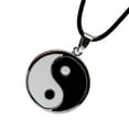 thumbnail image 1 of Collar Yin Yang Yuyangstore Acabado Mate Acero Inoxidable Cadena de Cuero, 1 of 4