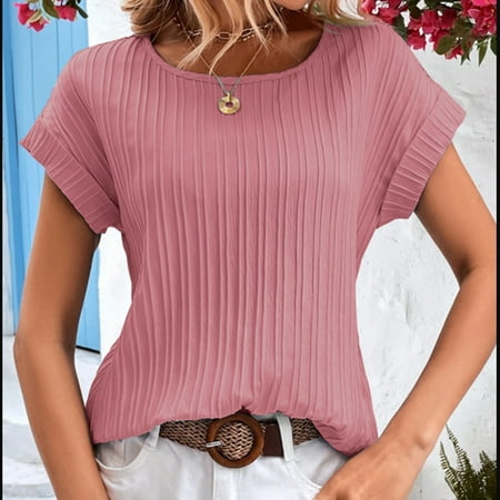 WIZUTIZ Corset Tops for Women up to 65% Off Ultra Soft Athletic Flowy Plain T-shirt V-Neck Lightweight Ladies Blouse Loose Fit Solid Shirts Oversize Linen Tops Vintage Short Sleeve Tee Tshirt Wat