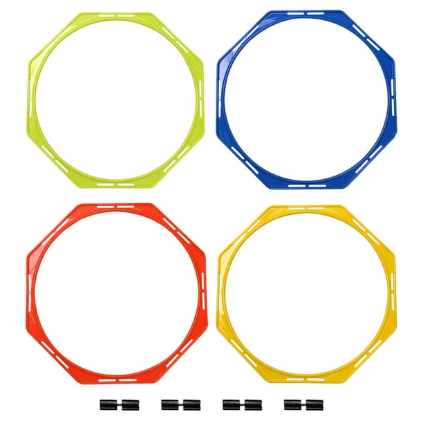 4 anillos de agilidad para entrenamiento de fútbol, multifunción.