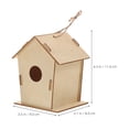 thumbnail image 2 of WORGEOUS 4-Piece DIY Birdhouse Kits for Kids, Unpainted Wooden Bird Houses, Creative Drawing and Craft Activity Set, 2 of 8