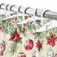 thumbnail image 5 of Christmas Xmas Shower Curtain, 66" x 72", Elk Snowman Bird Poinsettia Retro Letter Waterproof Bathroom Curtain Washable Shower Curtain Set with 12 Hooks, 5 of 6