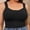 Black, variant on Wirefree Cami with Built in Bra Plus Size Ribbed Tank Top for Women White,Size 4XL