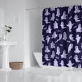 thumbnail image 2 of Dark Purple Halloween Ghosts with Boo Shower Curtain 72"x72" ,Bathroom Decorative Shower Curtains Set with 12 Hooks,Modern Waterproof Washable Shower Curtain, 2 of 6