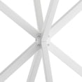 thumbnail image 6 of Claerance! Enyopro Round Dining Table for 4, 47" Modern Kitchen Table with Metal Cross Legs, 10-Minute Assembly, Removable Top for Living Room, Small Spaces, White, 6 of 7