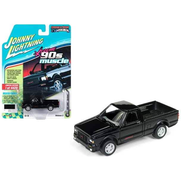Johnny Lightning 1991 GMC 90's Muscle Limited Edition Syclone Black Pickup Truck Diecast Car