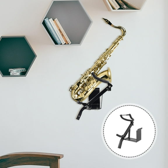 Raindrops Iron Saxophone Wall Holder for Alto and Tenor with Scratch Protection