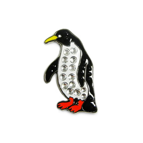 Navika Penguin Swarovski Crystal Ball Marker with Magnetic Hat Clip