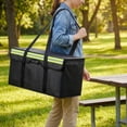 thumbnail image 2 of Fireproof Document Box,Blacksmith Large Fireproof Document Bag with Lock and Reflective Strip,Black, 2 of 7