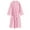 Pink, variant on Men's Waffle Robe Kimono Spa Bathrobe Short Soft Knee Length Lightweight Light with Pockets Bath Robe Shower Pool Summer House Lounge Sleepwear Thin 3/4 Sleeve Grey X-Small-Small