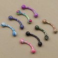thumbnail image 3 of 8 Unids Acero Inoxidable Curvo Barbell Ceja Banana Bar Piercing 16g Sunnimix Anillos de cejas curvados, 3 of 8