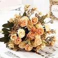 thumbnail image 2 of Moocorvic 2PC Mothers Day Gifts Artificial Flowers Rose Bouquet Butterfly Orchid Silk,Gifts for Mom,Dad Gifts,Valentines Day Decorations Clearance, 2 of 2