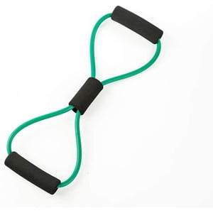 2Pcs Yoga Gym Fitness Resistance 8 Word Chest Expander Rubber Tubes Pull Rope Workout Muscle Elastic Bands For Sports Exercise (Green)