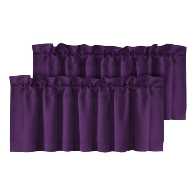 Cenefa opaca Warkul de 2 piezas, gruesa, de alta densidad, color sólido, para cocina y baño, suave, sedosa y elegante, para decoración de ventanas.