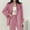 Pink, variant on Abomasnow Women's Oversized Double-Breasted Suit Blazer Jacket Long Sleeve Casual Boyfriend Style Work Office Blazer with Pockets