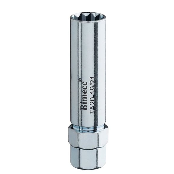 Bimecc TA20-19/21 10-Spline Lug Nut Tool Key, Passenger w/ 19mm & 21mm Hex Drive