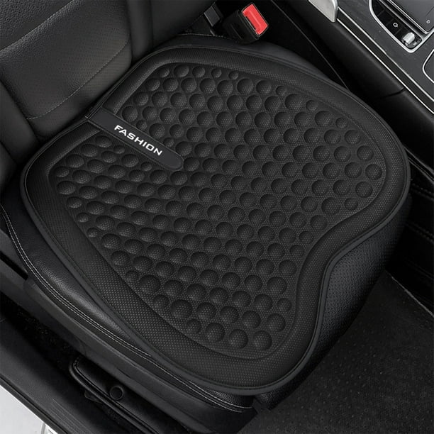 Cojín de asiento de verano - Protector ventilado y transpirable, juego de dos piezas, ajuste universal para sedán y SUV, negro/gris/beige, 24" x 18,5"