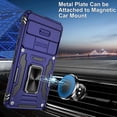 thumbnail image 4 of Pixel 7 case, Google Pixel 7 Case with Slide Camera Cover and HD Screen Protector, Shockproof Google Pixel 7 Phone Case with 360° Magnetic Ring Holder Kickstand Case for Google Pixel 7 Blue, 4 of 12