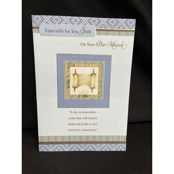 Bar Mitzvah for Son Greeting Card w/Envelope