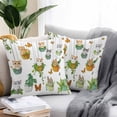 thumbnail image 2 of Throw Pillow Covers 18x18 Inch Set of 2, Cute Cartoon Waterproof Outdoor Pillow Covers, Cat Butterfly Spring Floral Botanical Decorative Cushion Pillowcases for Couch, Sofa, Bed, Garden, Patio, 2 of 9