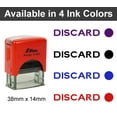 thumbnail image 2 of Printtoo Discard Self Inking Rubber Stamp Pre,Inked Office Stamp, Home Office Business Stationery, 38 x 14 mm, Red, 2 of 5