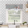thumbnail image 4 of Grey Snowman Christmas Kitchen Valances for Windows 42x12 Inch Kitchen Curtains Valances Rod Pocket Xmas Snowflake Winter Ball Bathroom Window Valances for Window Treatment Decor, 4 of 6