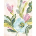 thumbnail image 2 of Vess, June Erica 26x32 White Modern Wood Framed Museum Art Print Titled - Floral Breeze Fresco  II, 2 of 4