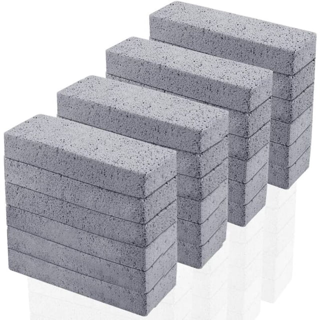Paquete de 24 piedras pómez, piedra pómez de limpieza para limpiar estropajo de piedra pómez para cocina/baño/piscina/limpieza del hogar (15 x 3,5 x 2,5 cm) esquí esquí Gafas de esquí