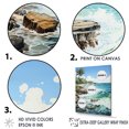 thumbnail image 3 of Designart "Palms On The Azure Horizon Seascape III" Coastal Floater Framed Wall Art Living Room, 3 of 5
