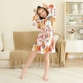 thumbnail image 3 of FORMRS Niños Bathrobe Unisex Hooded Robe Soft Plush Pajamas Sleepwear, Size 2-3T, Leaves Pattern, 3 of 7