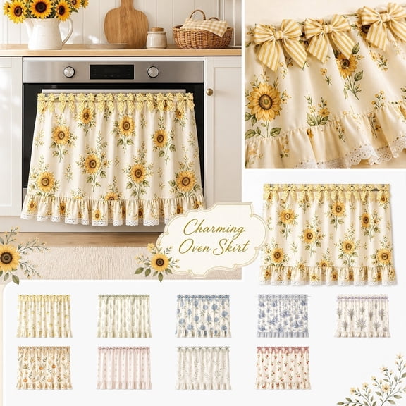 THOPBPRK Oven Skirt Rustic Kitchen Appliance Decorative Valance Cottage Style Stove Cover Wrap For Home Cooking Area Thanksgiving Autumn Gathering Feast Housewarming Gift , A