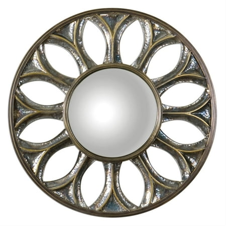 36 Kara Round Bronze Wall Mirror With Hand Hammered Oxidized 36 Kara Round Bronze Wall Mirror With Hand Hammered Oxidized Frame Com