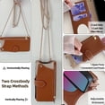 thumbnail image 6 of ChicShell Moto G Stylus 5G 2023 Wallet Case with Cards Holder + Zipper Pocket + Metal Crossbody Shoulder Strap + Make-Up Mirror, Flip Cover Stylish Phone Case for Motorola G Stylus 5G 2023, Brown, 6 of 8