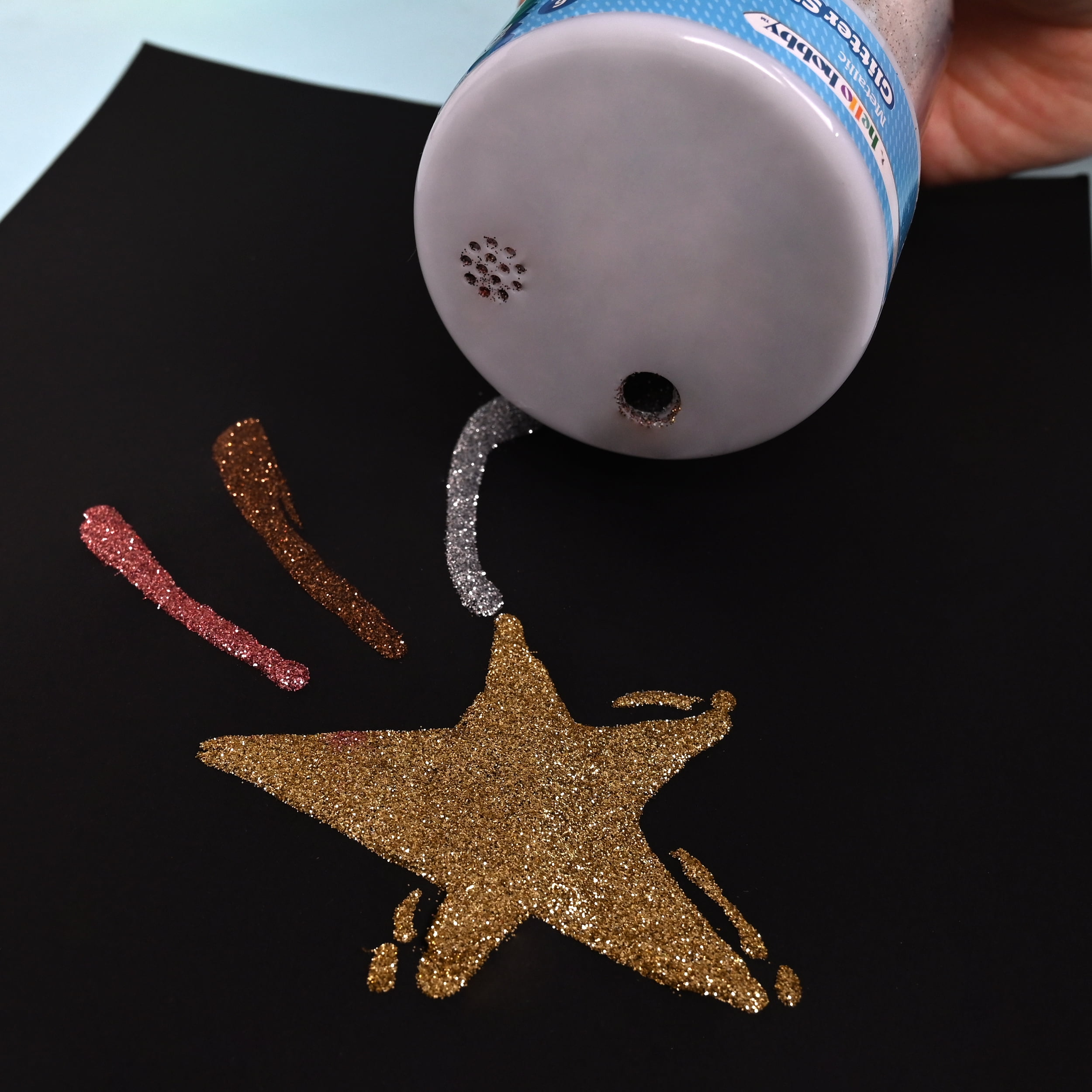 Hello Hobby Metallic Glitter Shaker with 6 Compartment Assorted Colors