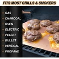 thumbnail image 6 of LQQBOX Copper Grill Mats for Outdoor Grill, Set of 4 Grill Mats, Non Stick BBQ Grill Mats & Baking Mats, Resuable and Easy to Clean, Works on Gas Charcoal and Electric BBQ-15.75 x 13 Inch, 6 of 7