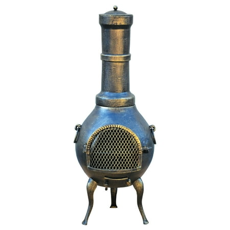 Gardener Select Cast-Iron Chiminea, Gold