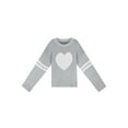 thumbnail image 4 of EYIIYE Women's Heart Print Knitted Pullover Long Sleeve Crew Neck Sweater Tops Valentine's Day Gif, 4 of 5