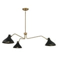thumbnail image 5 of Trade Winds Delphine 3-Light Pendant in Matte Black with Natural Brass, 5 of 5