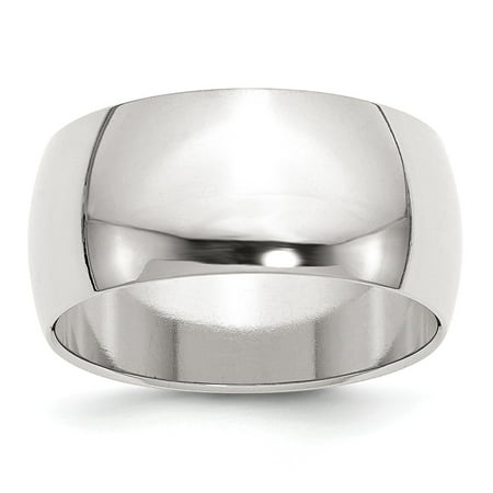 Roy Rose Jewelry Sterling Silver 10mm Half Round Size 8 Wedding Band Ring