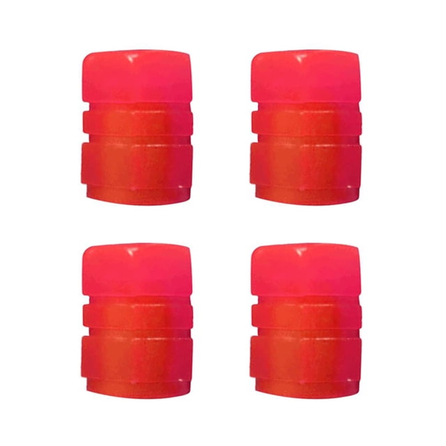 Tapas Luminosas para Vástago Llanta Motocicletas Color Rojo 4 Uds.