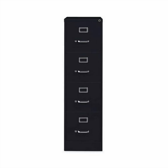 Alera ALEHVF152252BL 4 Drawer Economy Vertical File - Letter-Size File Drawers - Black