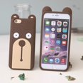 thumbnail image 4 of 3D Cute Case Compatible with iPhone 7 Plus/iPhone 8 Plus, Cartoon Chicken Brown Bear Animals Soft Silicone Rubber Thick Protective Case Cover (Bear, iPhone 7 Plus / 8 Plus), 4 of 8