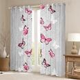thumbnail image 2 of Feelyou Pink Dreamy Butterfly Black Out Curtains, Romantic Animal Print Curtains Pack of 2 (42x63 Each), Teen Kid Adult Bedroom Curtains, Blackout Curtains Bedroom Decor, 2 of 6
