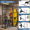 thumbnail image 5 of FICISOG Kayak Storage Rack, Freestanding Adjustable Kayak Rack for Garage and Outdoor Storage, Heavy Duty Storage Racks for Kayak, Canoe and Surfboard, Easy to Install & Adjust, 4 Levels for 4 Kayaks, 5 of 7