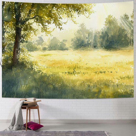 JRXY Landscape Painting Tapestry - High-Quality Short Plush Wall Hanging Painting