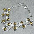thumbnail image 3 of Citrine Gemstone Necklace Handmade Antique Adjustable Chain Vintage Jewelry 18", 3 of 3