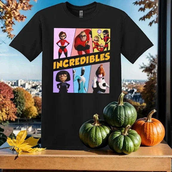 Incredibles Characters T-shirt T Shirt Men Women Unisex Tshirt