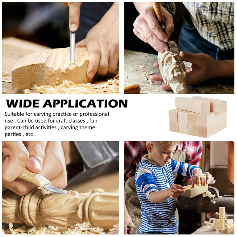 10x Basswood Carving Blocks Wood Carving Turning Blanks Premium