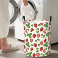 thumbnail image 4 of Goofa Strawberry Printed Circular Hamper,Laundry Basket with Handles,Storage Baskets Foldable,Large Capacity Laundry Hamper-, 4 of 8